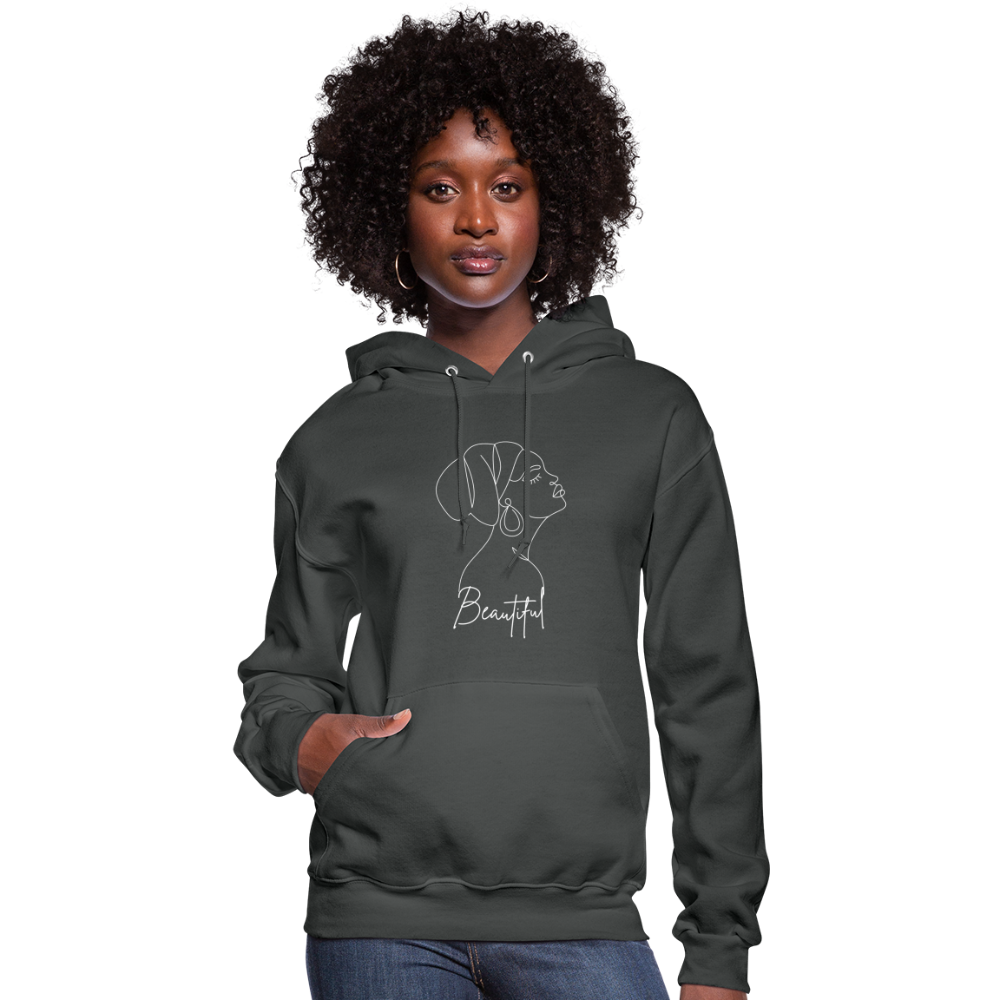 Women's "Beautiful" Hoodie - asphalt