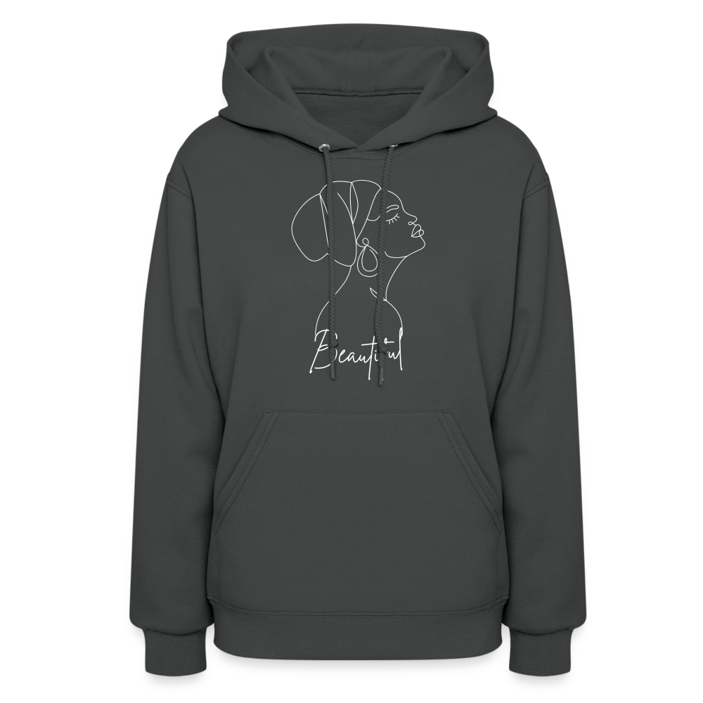 Women's "Beautiful" Hoodie - asphalt