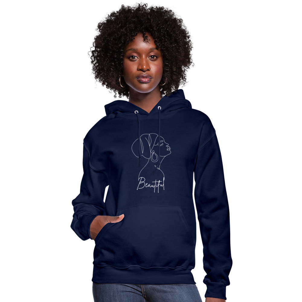 Women's "Beautiful" Hoodie - navy