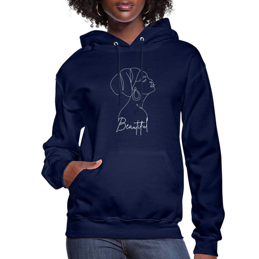 Women's "Beautiful" Hoodie - navy