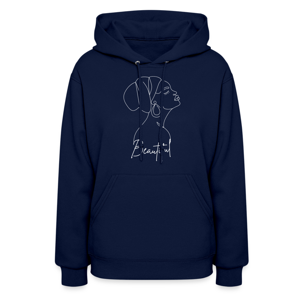 Women's "Beautiful" Hoodie - navy