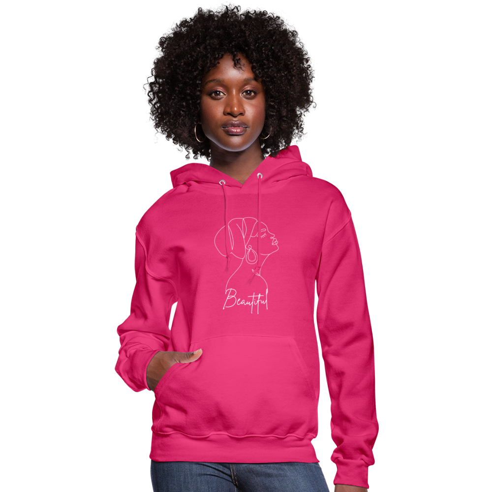 Women's "Beautiful" Hoodie - fuchsia