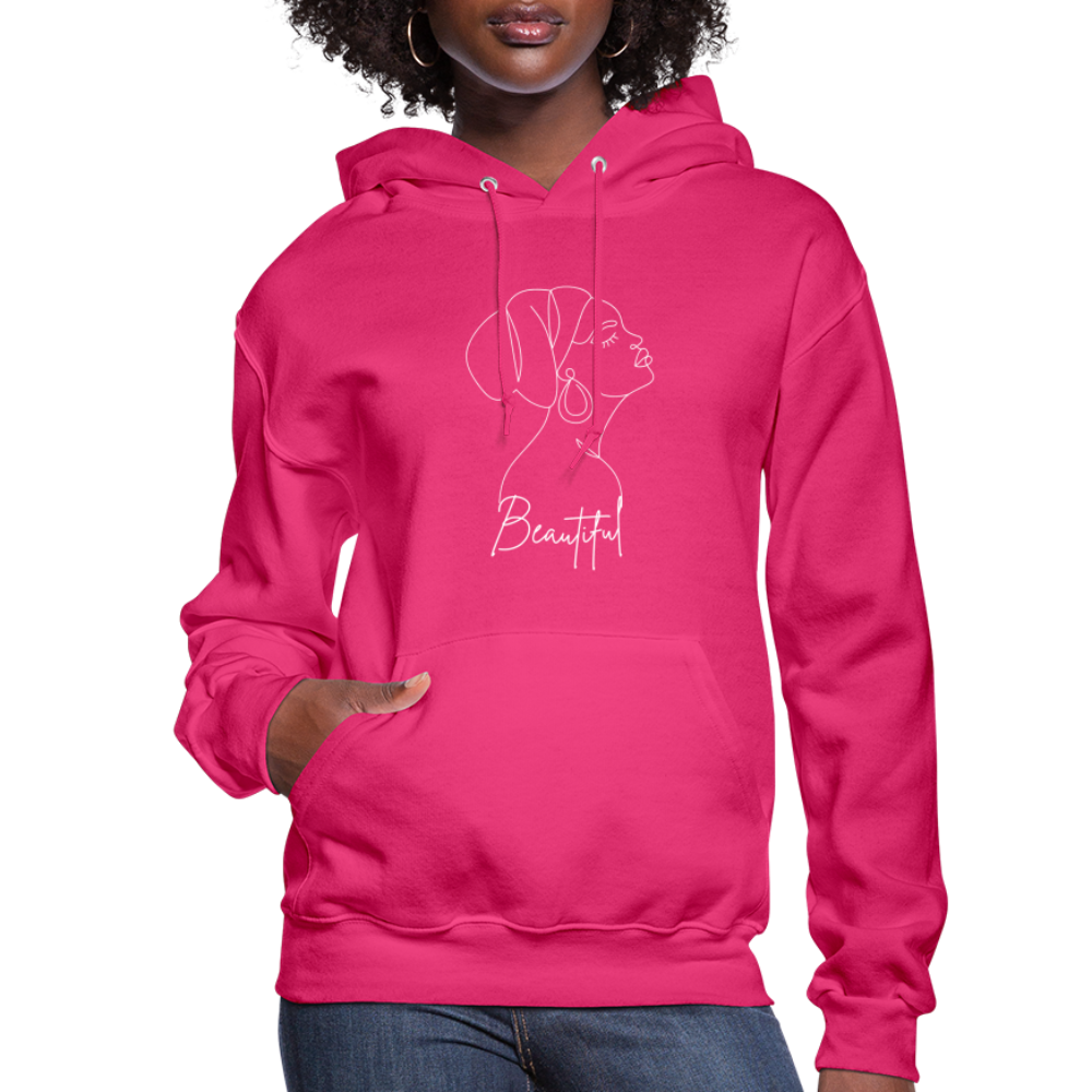 Women's "Beautiful" Hoodie - fuchsia