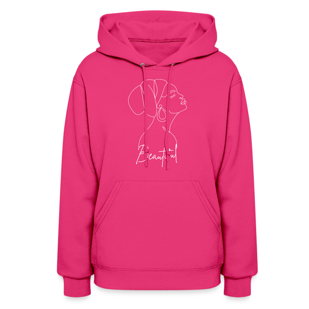 Women's "Beautiful" Hoodie - fuchsia