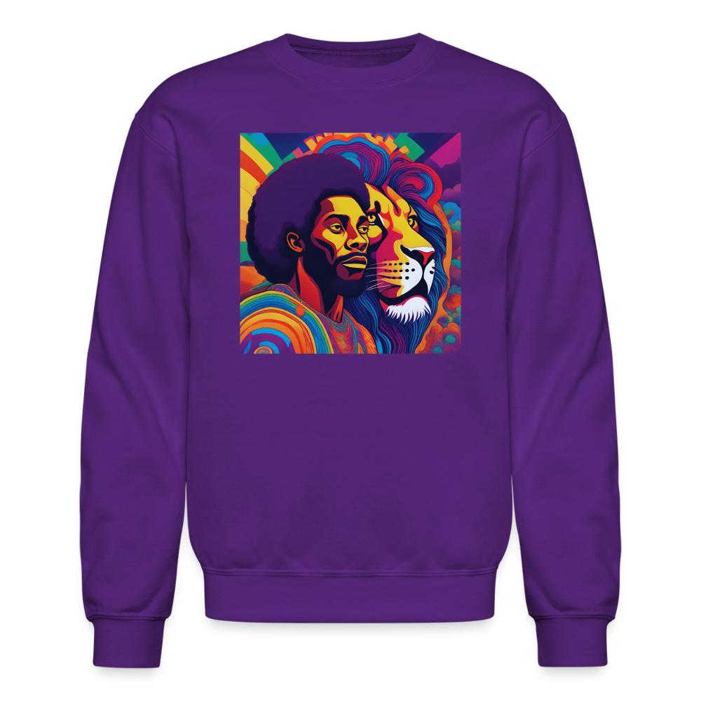 "Power" Crewneck Sweatshirt - purple