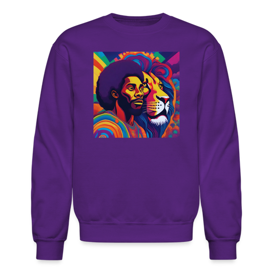 "Power" Crewneck Sweatshirt - purple
