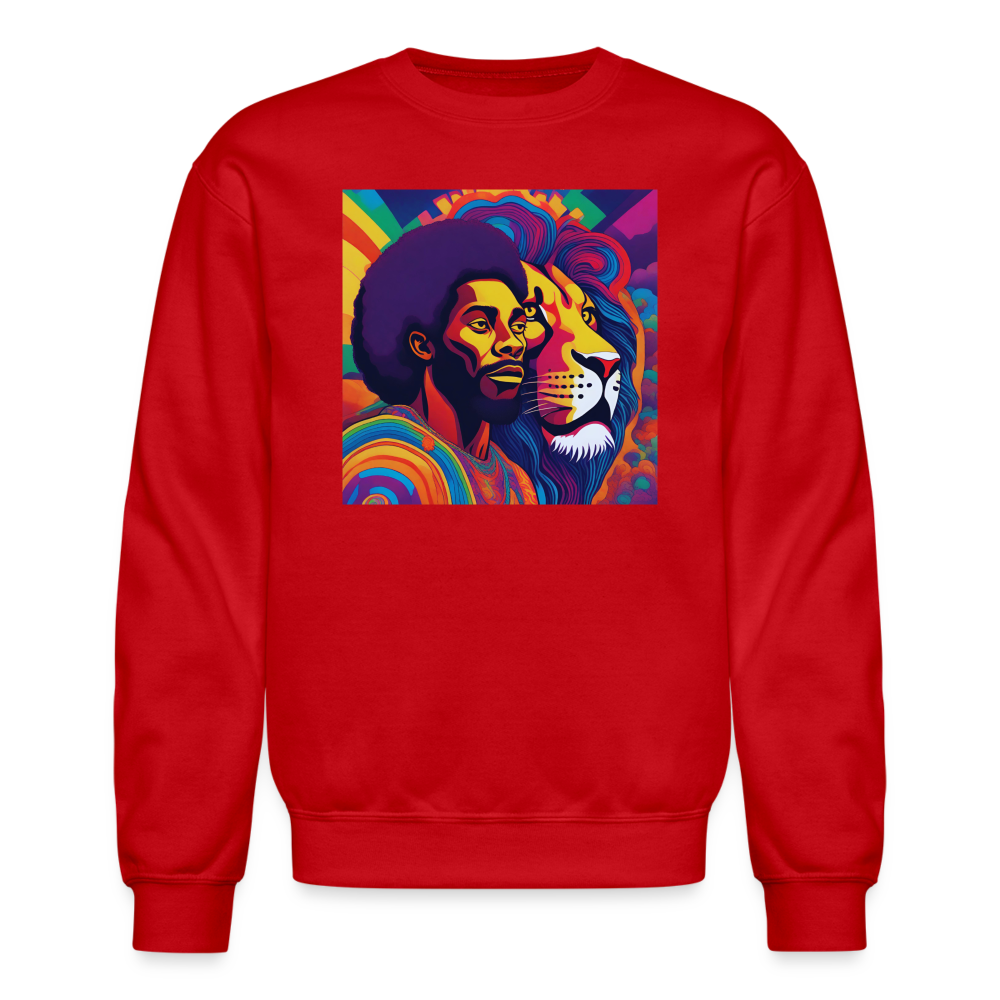 "Power" Crewneck Sweatshirt - red