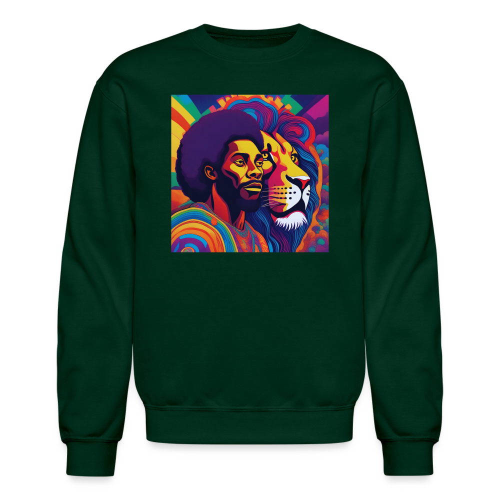 "Power" Crewneck Sweatshirt - forest green