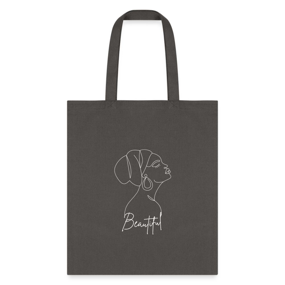 "Beautiful" Tote Bag - charcoal