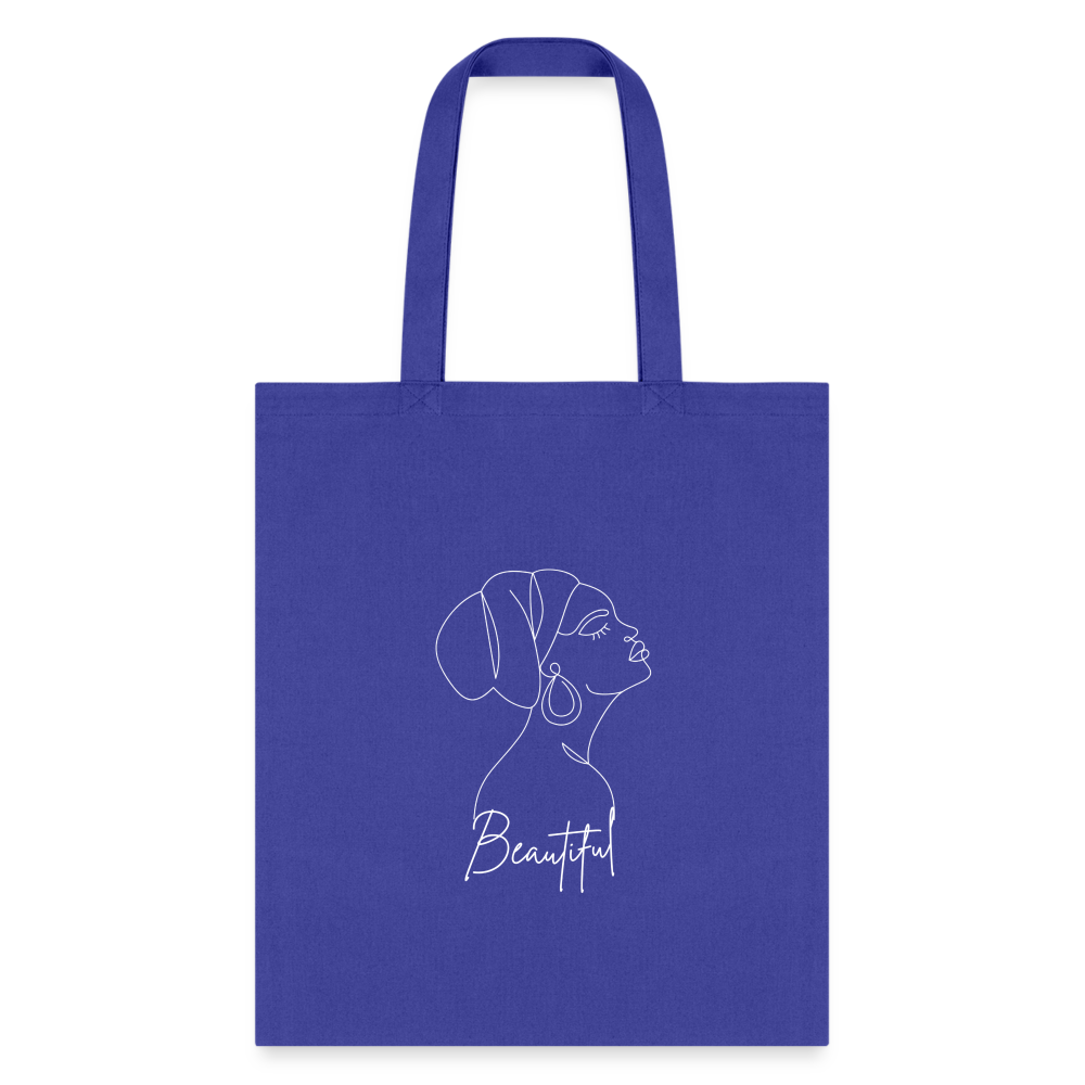 "Beautiful" Tote Bag - royal blue