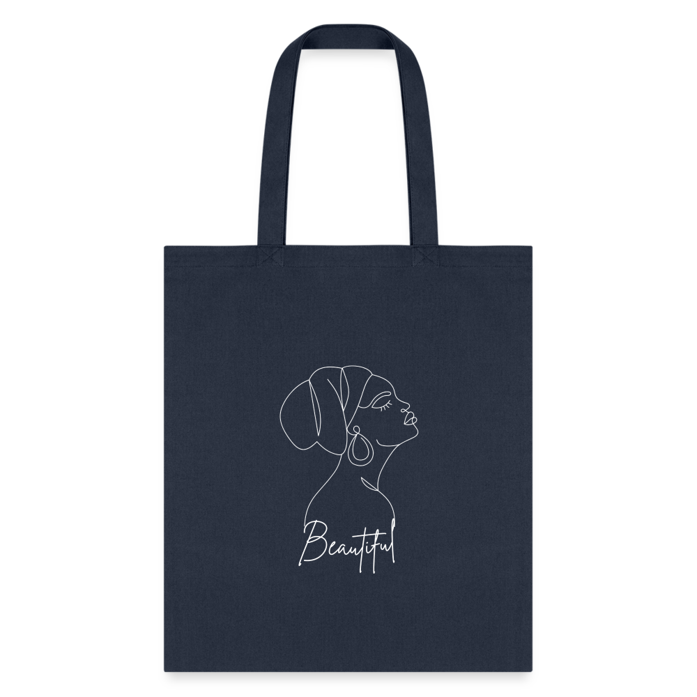 "Beautiful" Tote Bag - navy