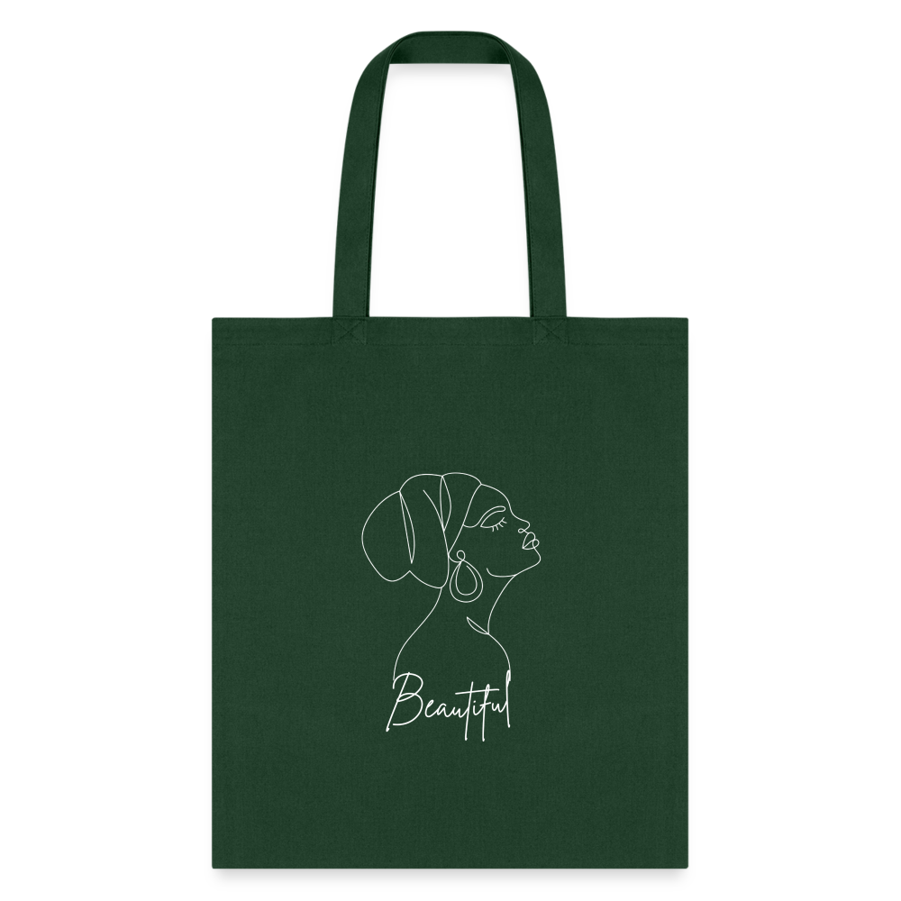 "Beautiful" Tote Bag - forest green