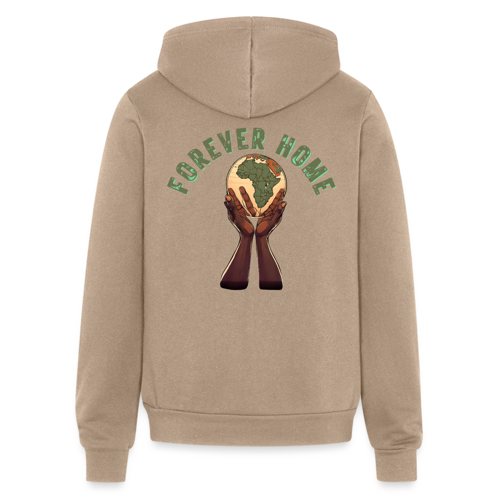 "Forever Home" Unisex Full Zip Hoodie - tan