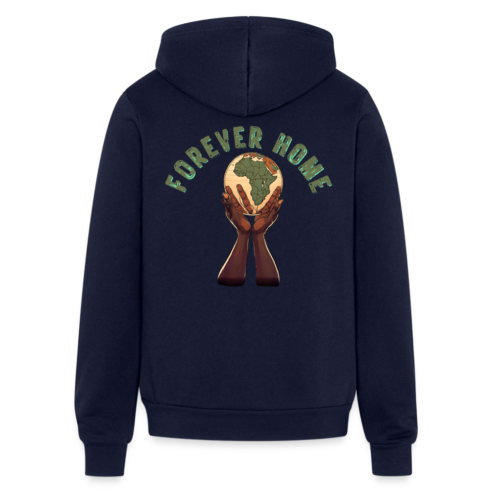 "Forever Home" Unisex Full Zip Hoodie - navy