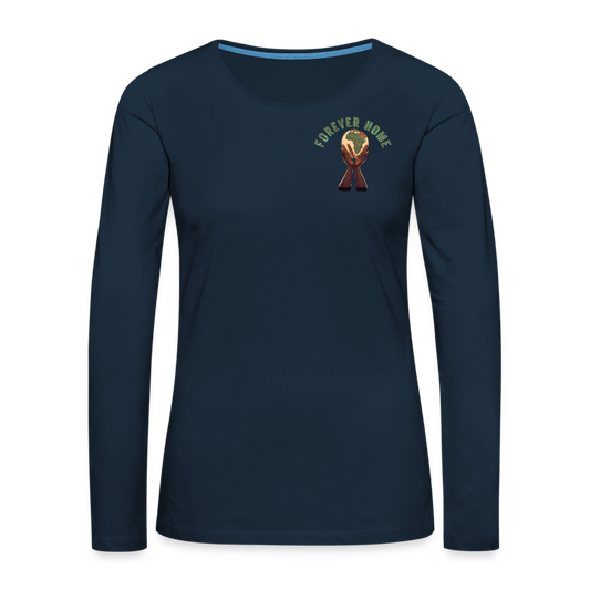 Women's "Forever Home" Premium Long Sleeve T-Shirt - deep navy